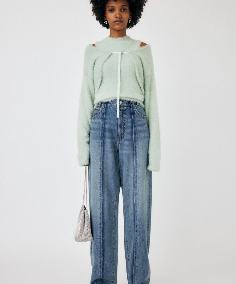 MOUSSY「SHAGGY KNIT ボレロ & タンク」|ニット・セーター|