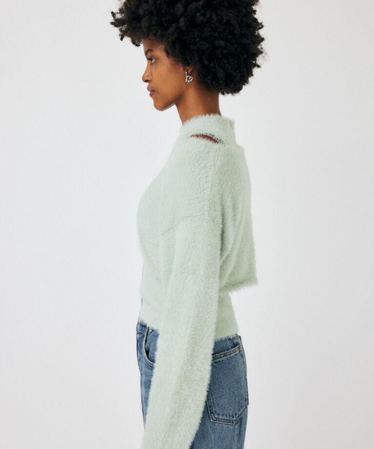 MOUSSY「SHAGGY KNIT ボレロ & タンク」|ニット・セーター|
