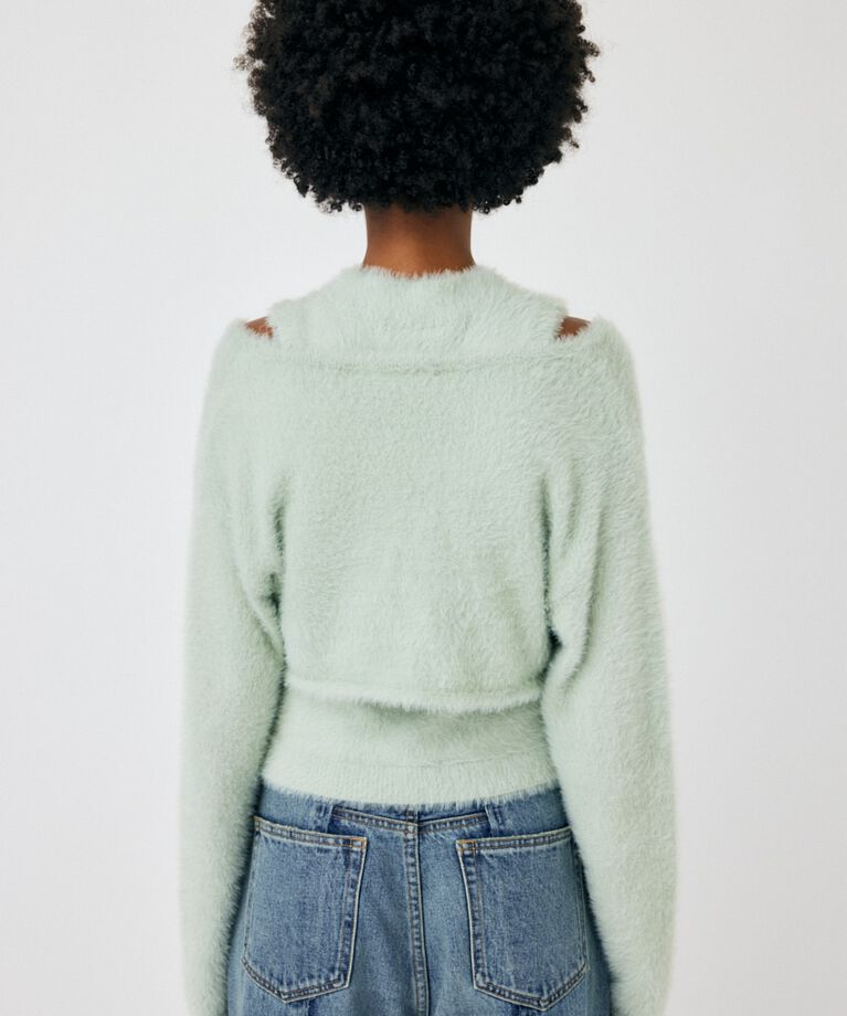 MOUSSY「SHAGGY KNIT ボレロ & タンク」|ニット・セーター|