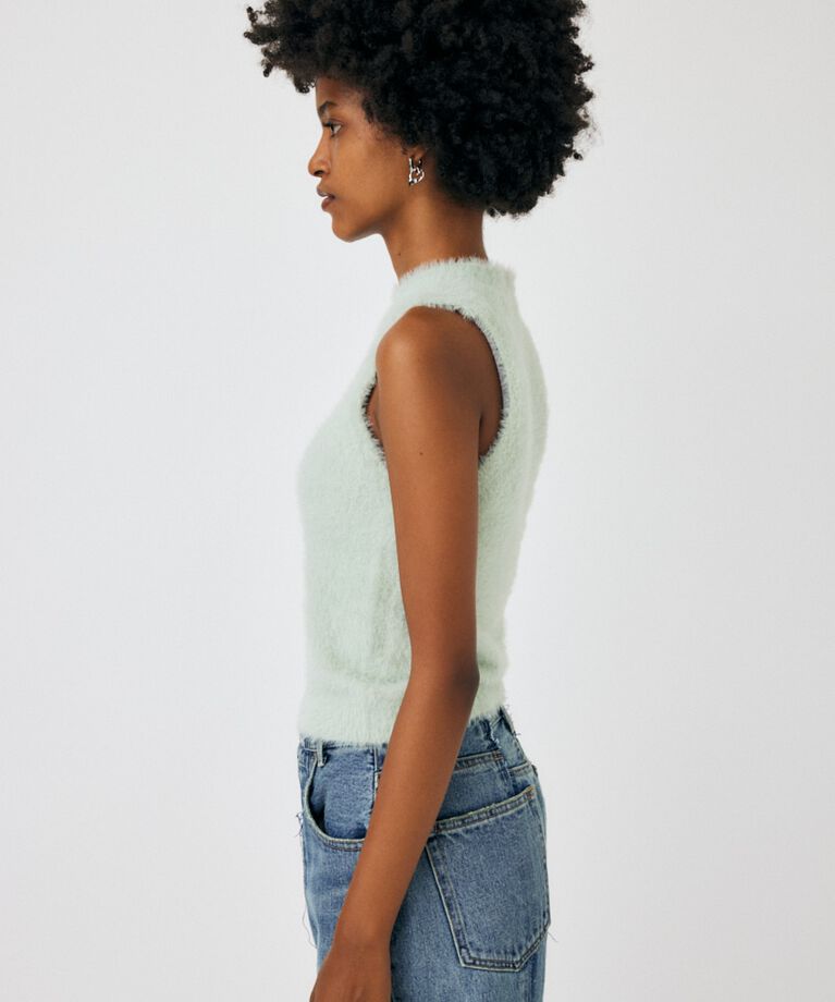 MOUSSY「SHAGGY KNIT ボレロ & タンク」|ニット・セーター|