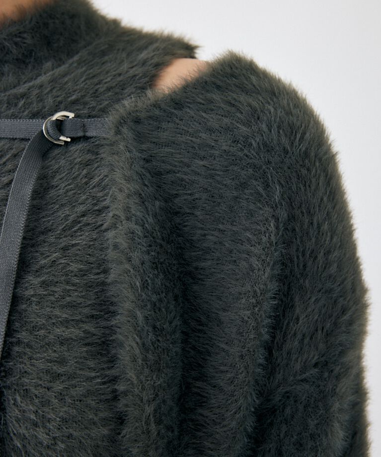 MOUSSY「SHAGGY KNIT ボレロ & タンク」|ニット・セーター|