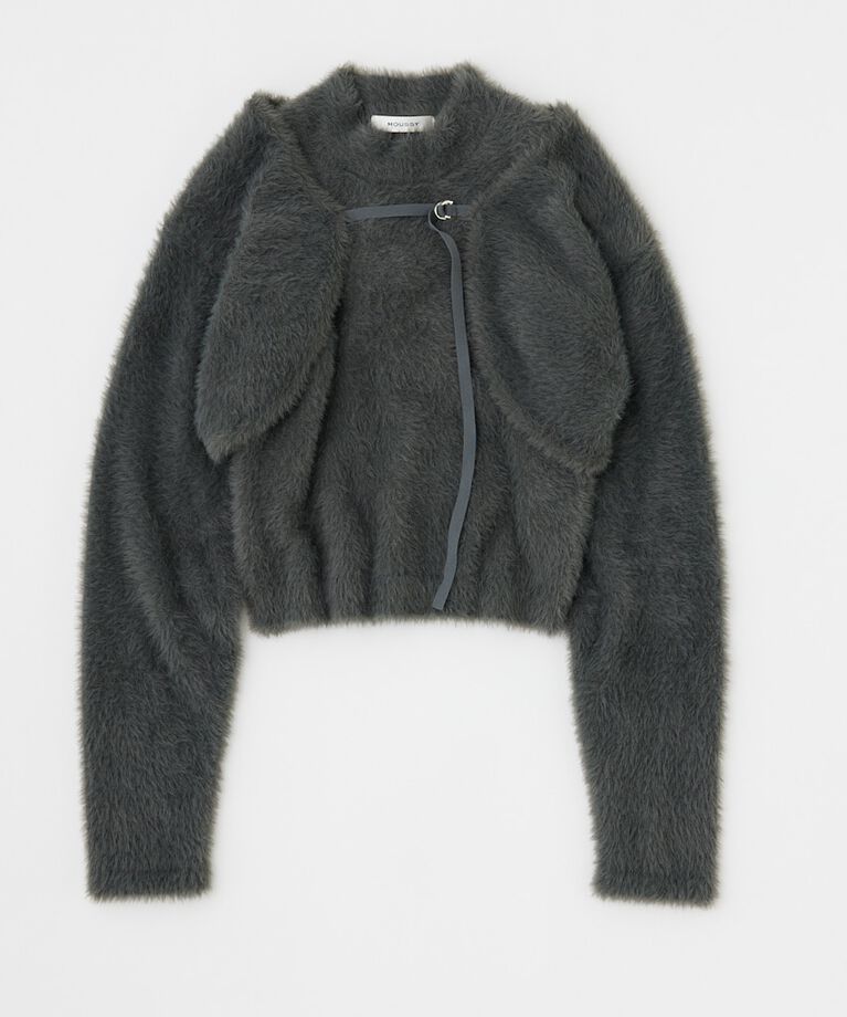 MOUSSY「SHAGGY KNIT ボレロ & タンク」|ニット・セーター|