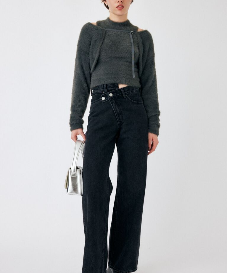 MOUSSY「SHAGGY KNIT ボレロ & タンク」|ニット・セーター|