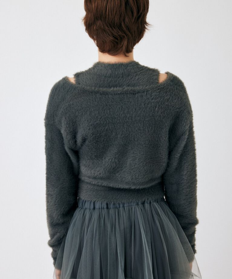 MOUSSY「SHAGGY KNIT ボレロ & タンク」|ニット・セーター|