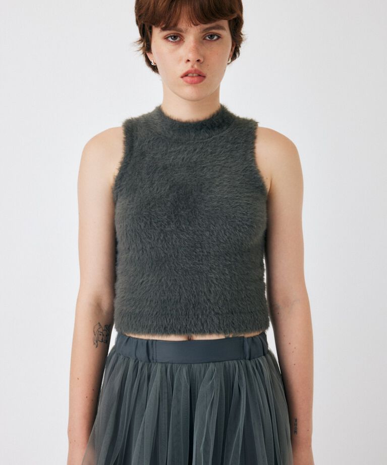 MOUSSY「SHAGGY KNIT ボレロ & タンク」|ニット・セーター|