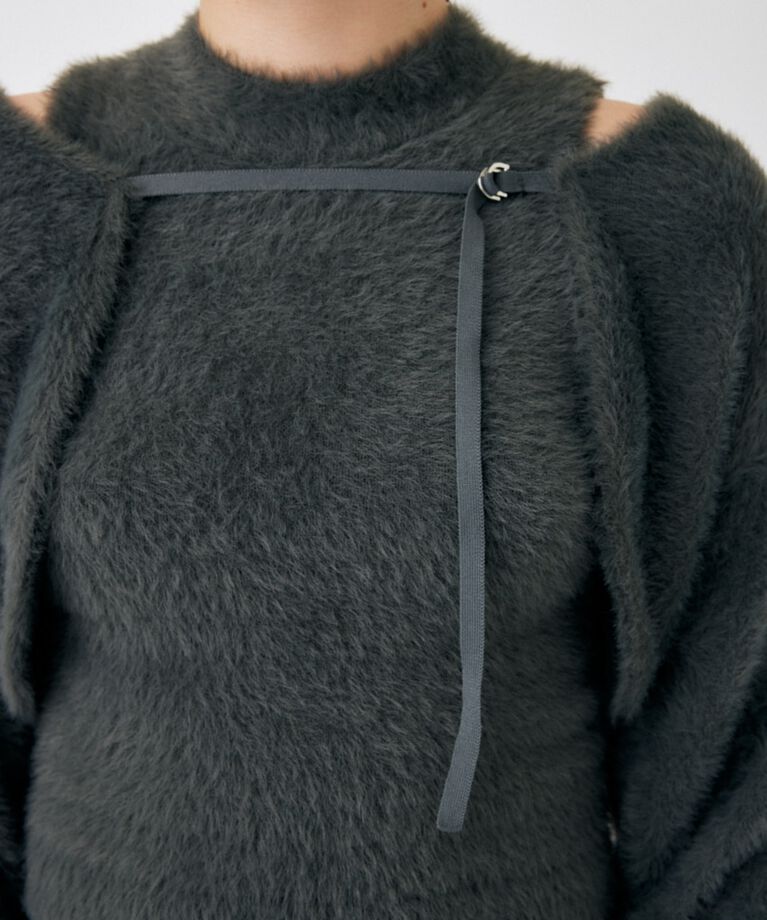 MOUSSY「SHAGGY KNIT ボレロ & タンク」|ニット・セーター|