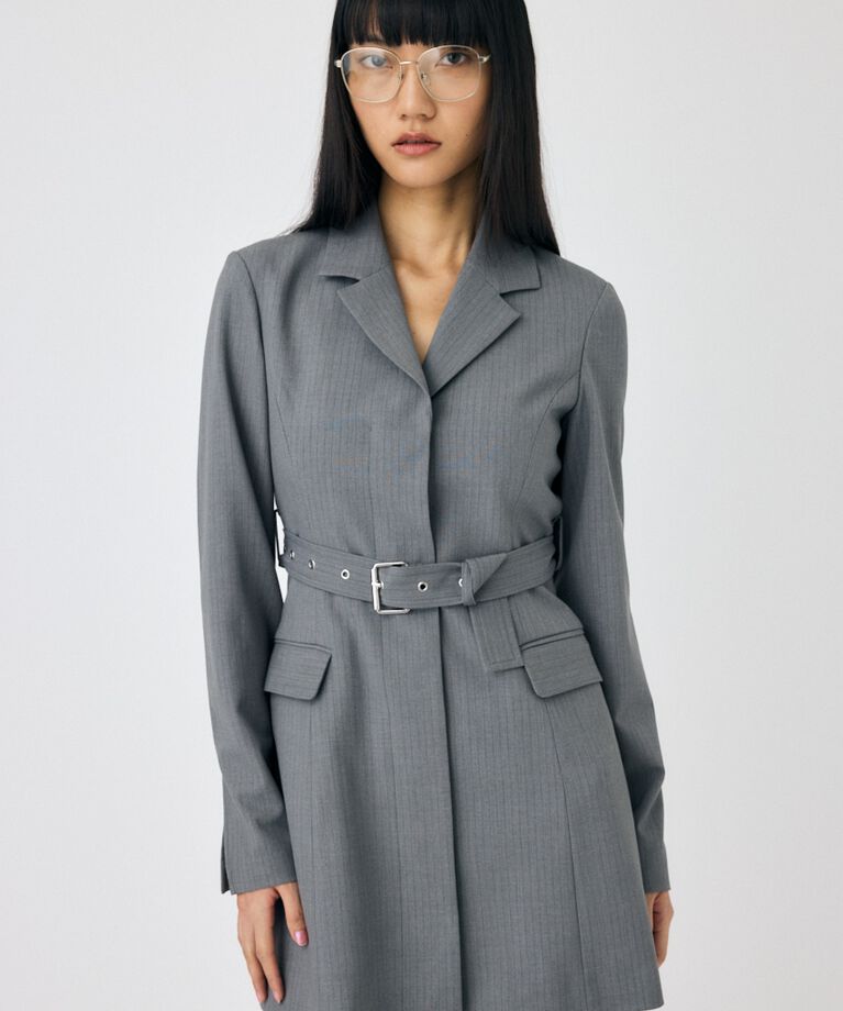 MOUSSY「LONG SLEEVE BLAZER ミニドレス」|ワンピース|
