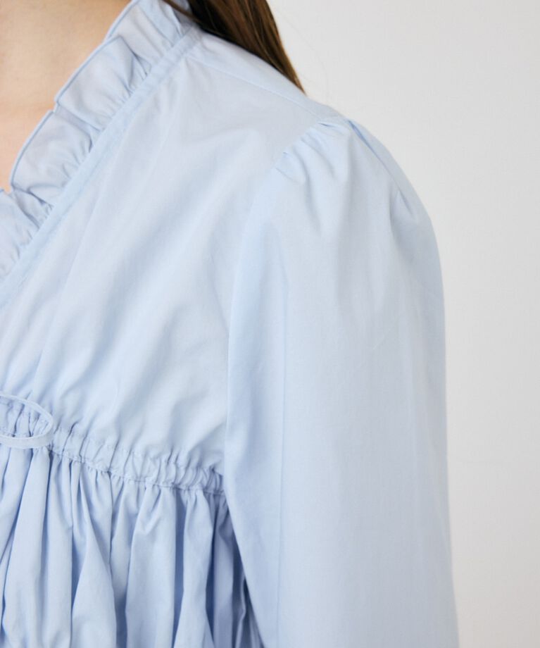 MOUSSY「FRONT RIBBON GATHER ブラウス」|シャツ・ブラウス|