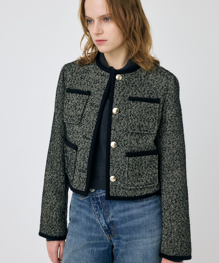 MOUSSY「CLASSIC ツイードジャケット」|その他|柄BLK5