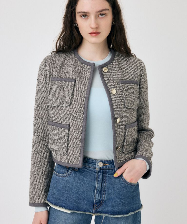 MOUSSY「CLASSIC ツイードジャケット」|その他|柄GRY5