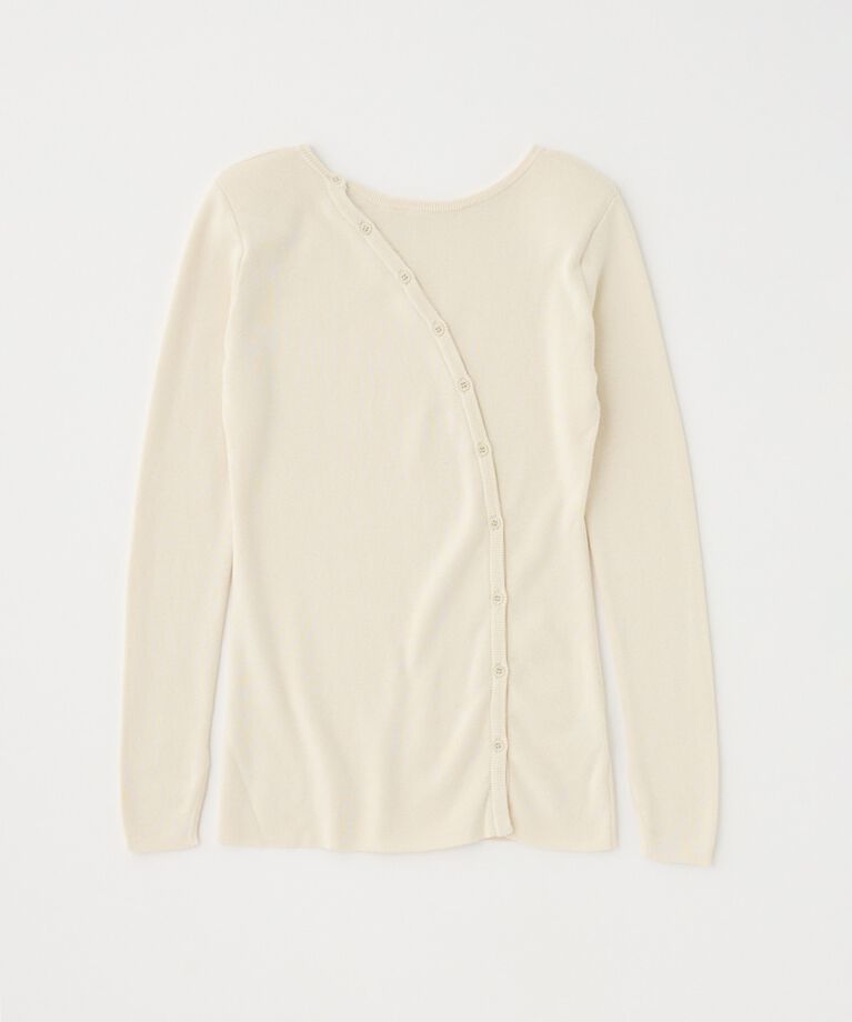 MOUSSY「斜めボタンニットトップス　」|ニット・セーター|