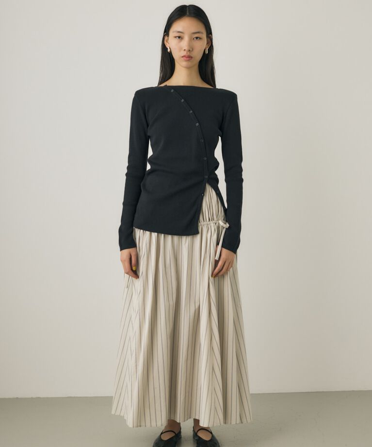 MOUSSY「斜めボタンニットトップス　」|ニット・セーター|