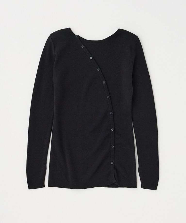 MOUSSY「斜めボタンニットトップス　」|ニット・セーター|