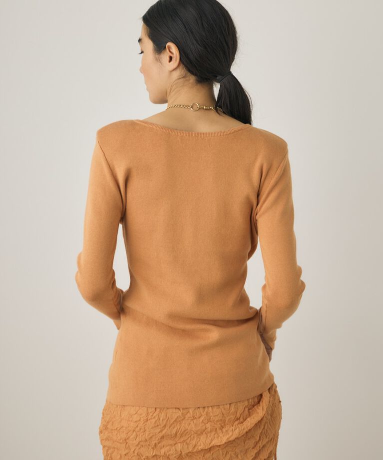 MOUSSY「斜めボタンニットトップス　」|ニット・セーター|