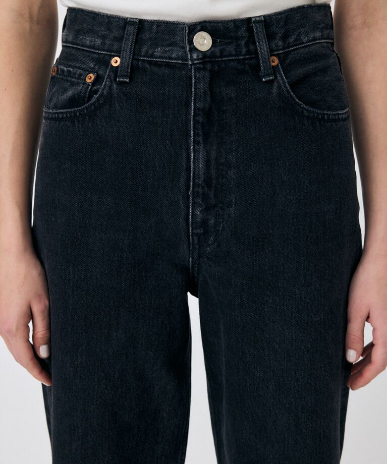 MOUSSY「HW 90S BLK STRAIGHT」|デニム|