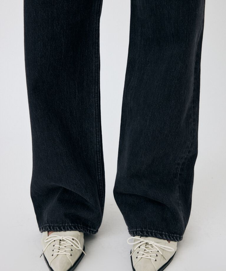 MOUSSY「HW 90S BLK STRAIGHT」|デニム|