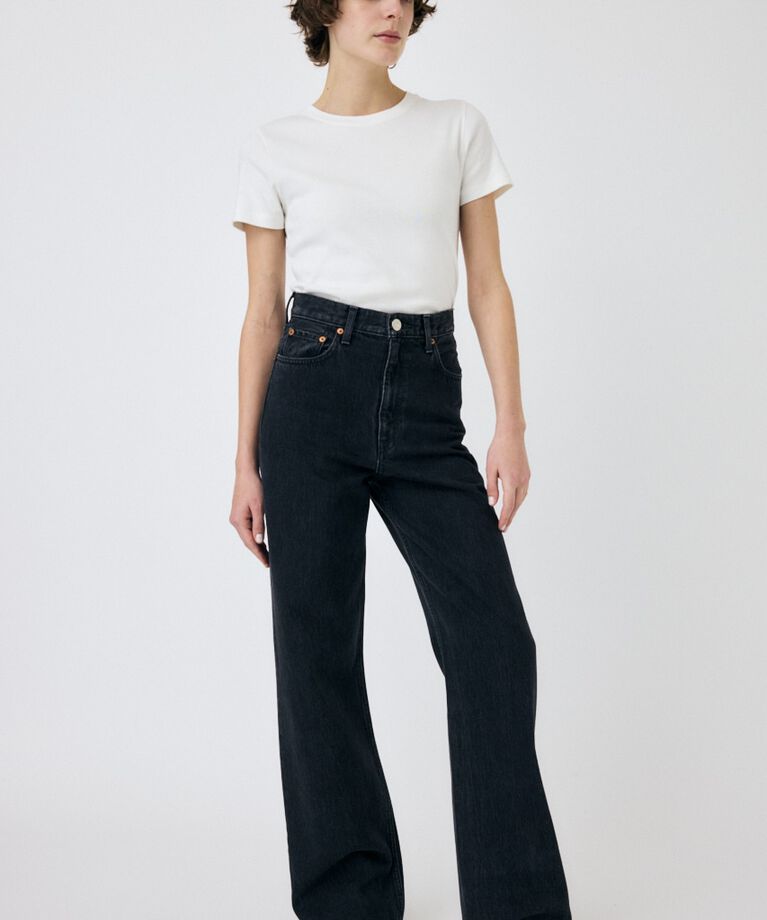 MOUSSY「HW 90S BLK STRAIGHT」|デニム|