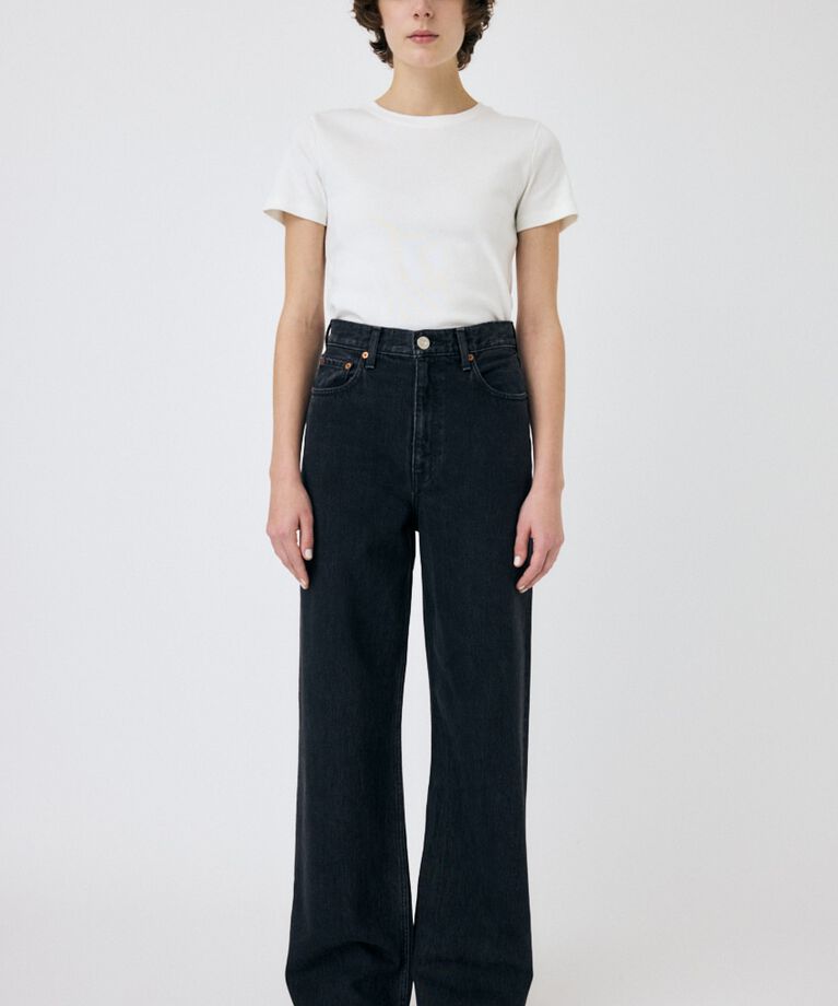 MOUSSY「HW 90S BLK STRAIGHT」|デニム|