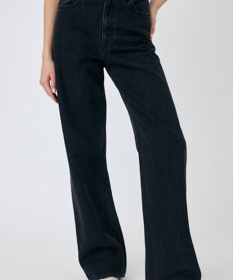 MOUSSY「HW 90S BLK STRAIGHT」|デニム|