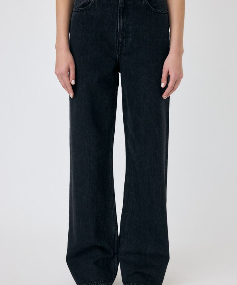 MOUSSY「HW 90S BLK STRAIGHT」|デニム|