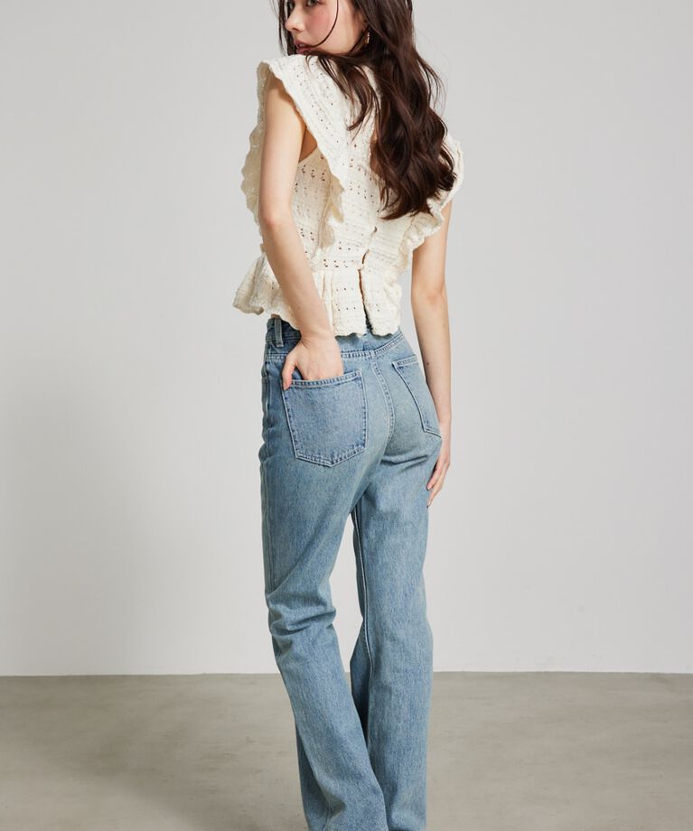 rienda「Shapely Make J/W DENIM PT」|デニム|