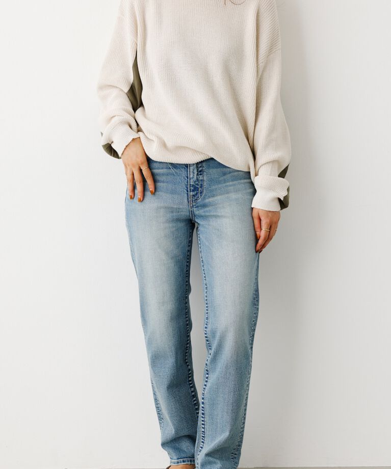 RODEO CROWNS「Rough Chic slim straight」|デニム|L/BLU1