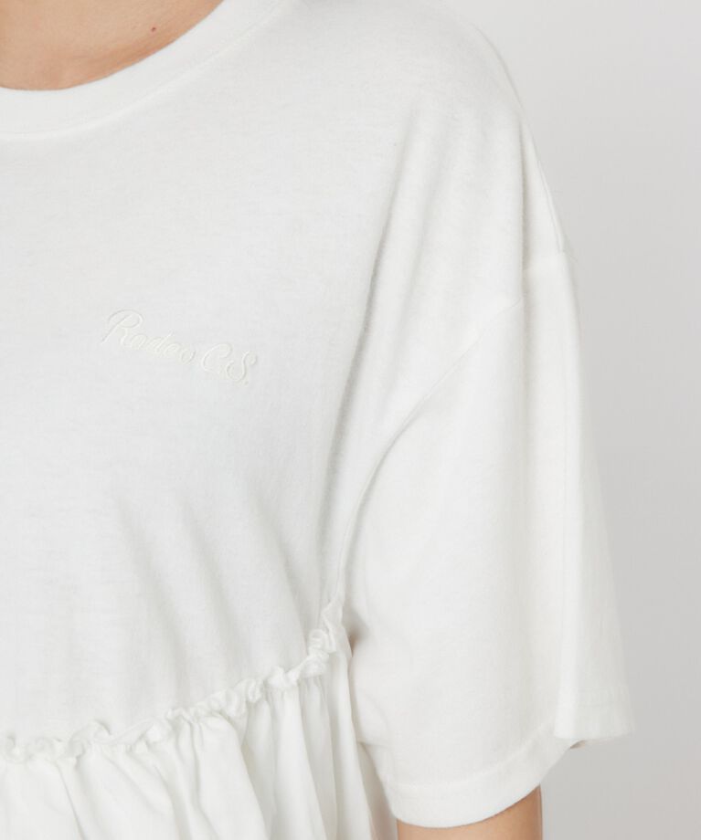RODEO CROWNS「ピグメントフリルドッキングトップス」|Tシャツ・カットソー|