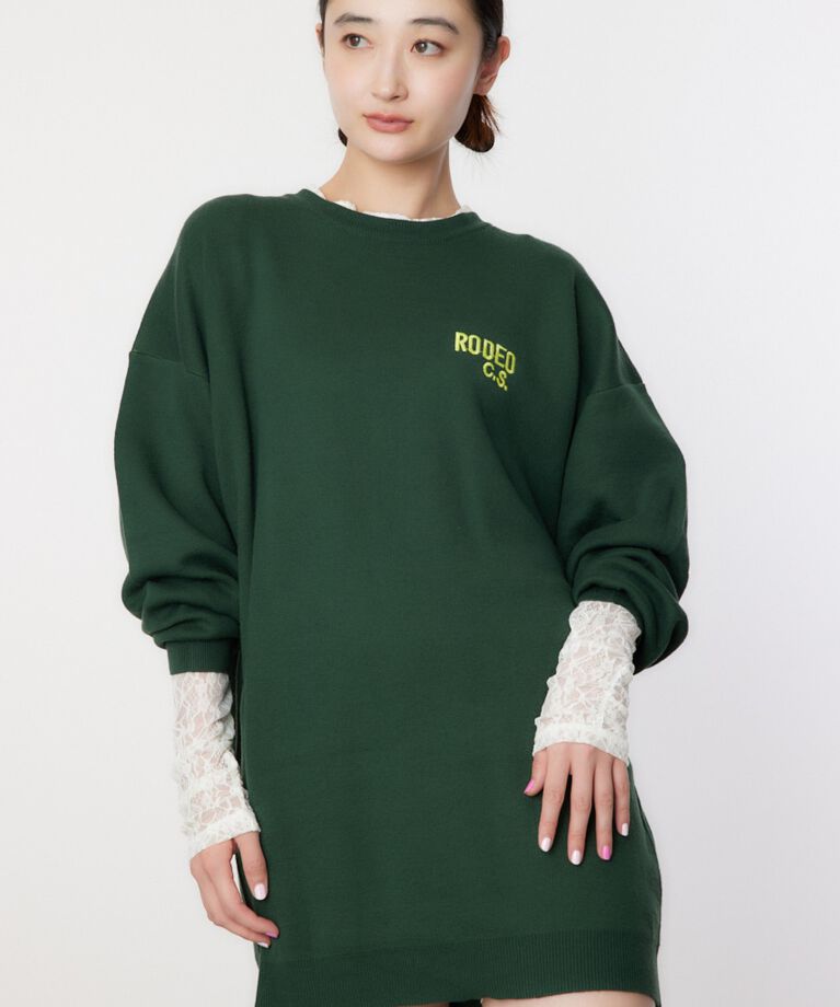 RODEO CROWNS「スウェットライクロゴニットワンピース」|ワンピース|