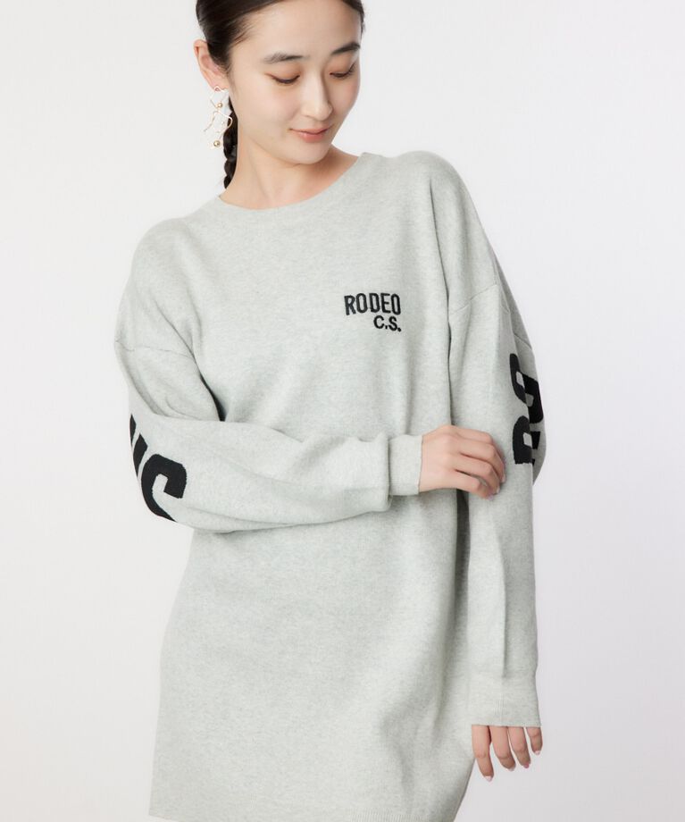 RODEO CROWNS「スウェットライクロゴニットワンピース」|ワンピース|L/T.GRY1