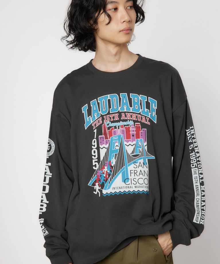RODEO CROWNS「LAUDABLE L/S Tee」|Tシャツ・カットソー|L/BLK1