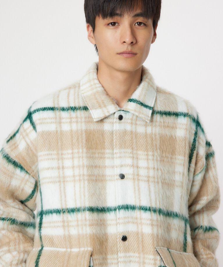 RODEO CROWNS「shaggy check ジャケット」|その他|O/WHT1