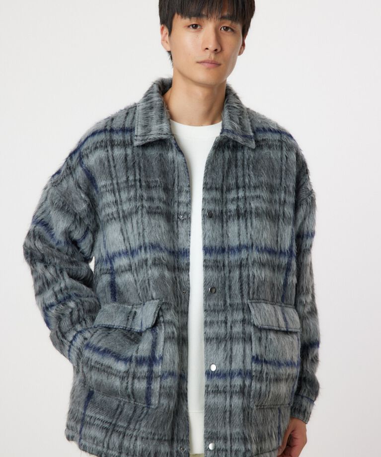 RODEO CROWNS「shaggy check ジャケット」|その他|GRY