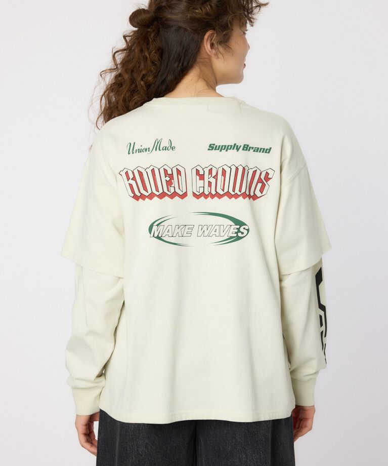 RODEO CROWNS「VintageフェイクレイヤードロングスリーブTシャツ」|Tシャツ・カットソー|