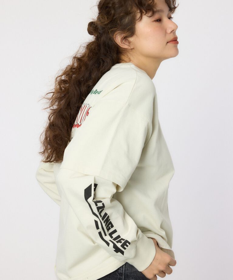 RODEO CROWNS「VintageフェイクレイヤードロングスリーブTシャツ」|Tシャツ・カットソー|