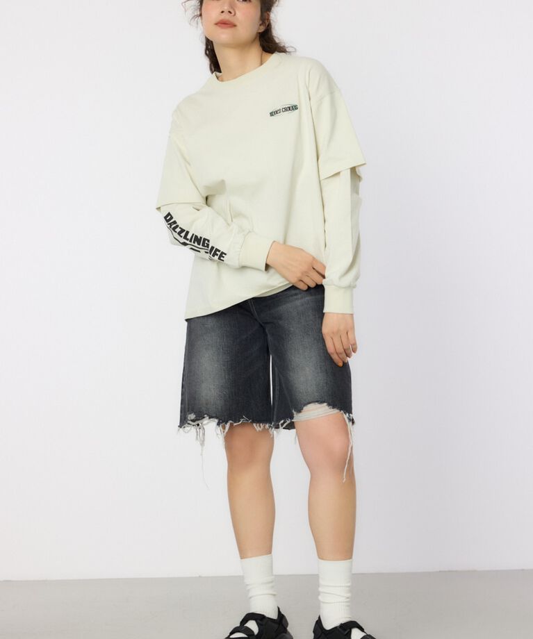 RODEO CROWNS「VintageフェイクレイヤードロングスリーブTシャツ」|Tシャツ・カットソー|