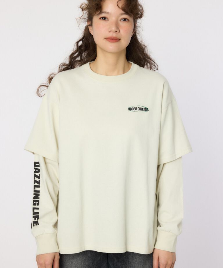 RODEO CROWNS「VintageフェイクレイヤードロングスリーブTシャツ」|Tシャツ・カットソー|
