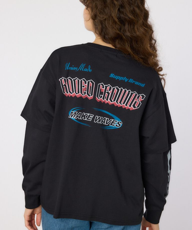 RODEO CROWNS「VintageフェイクレイヤードロングスリーブTシャツ」|Tシャツ・カットソー|