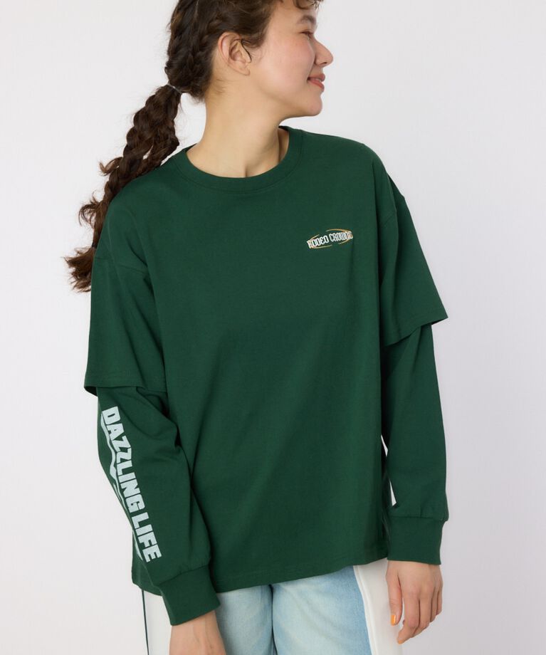 RODEO CROWNS「VintageフェイクレイヤードロングスリーブTシャツ」|Tシャツ・カットソー|