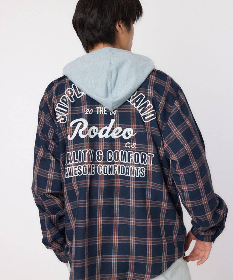 RODEO CROWNS「フーデッドチェックシャツ」|シャツ・ブラウス|