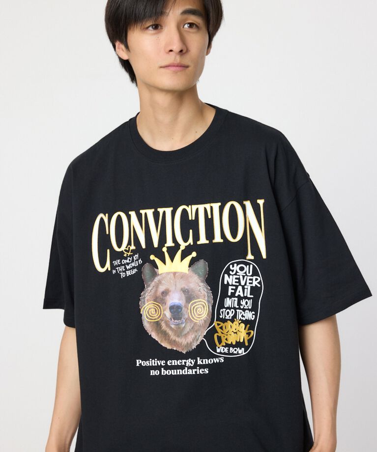 RODEO CROWNS「カレッジベアーTシャツ」|Tシャツ・カットソー|BLK