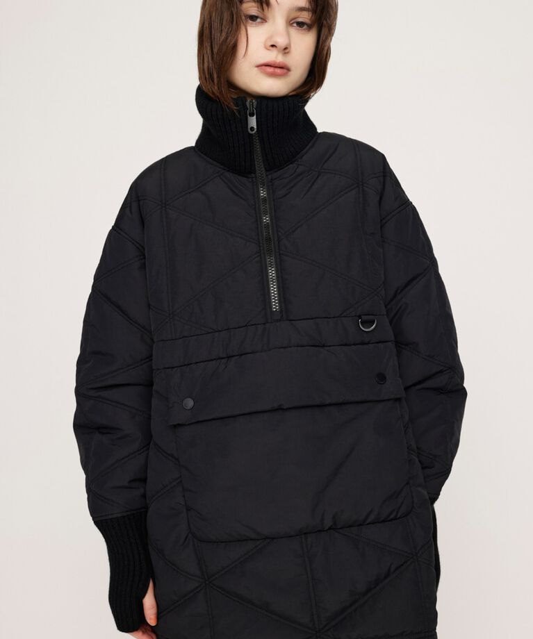 SLY「QUILTING HALF ZIP PULLOVER」|ブルゾン・スタジャン|BLK