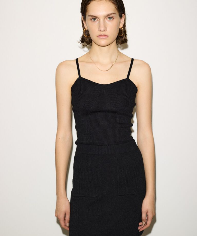 SLY「RIB HG BARE トップス」|チューブトップ|BLK