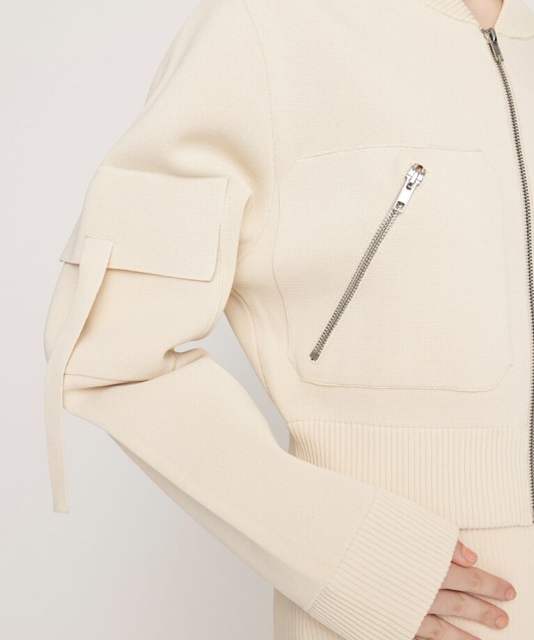 SLY「FINE TOUCH KNIT ブルゾン」|ブルゾン・スタジャン|