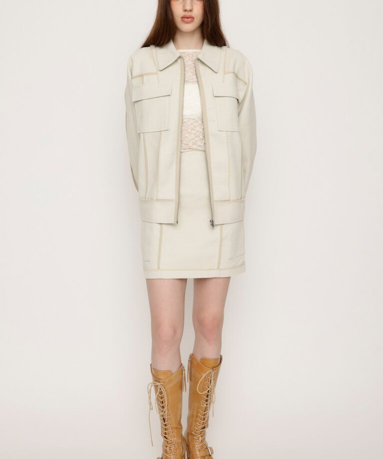 SLY「KERSEY INSIDE OUT ショートスカート」|スカート|