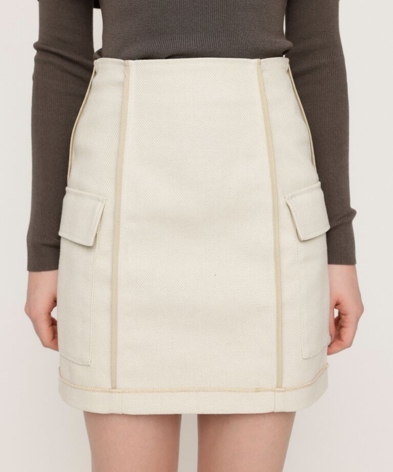 SLY「KERSEY INSIDE OUT ショートスカート」|スカート|