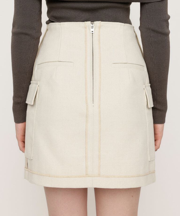 SLY「KERSEY INSIDE OUT ショートスカート」|スカート|