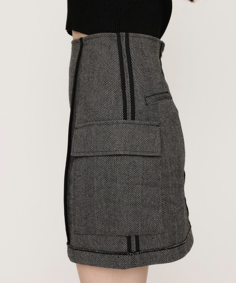 SLY「KERSEY INSIDE OUT ショートスカート」|スカート|