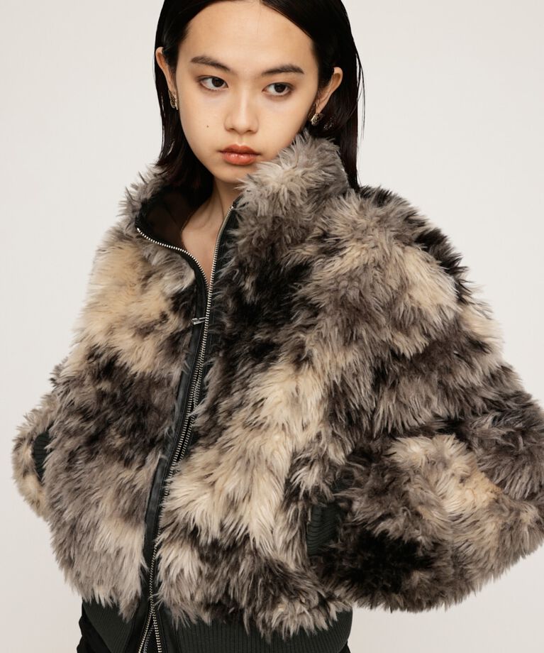 SLY「CURLY BOA CROP ブルゾン」|ブルゾン・スタジャン|