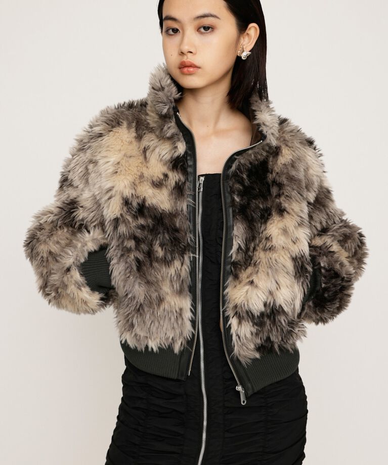 SLY「CURLY BOA CROP ブルゾン」|ブルゾン・スタジャン|