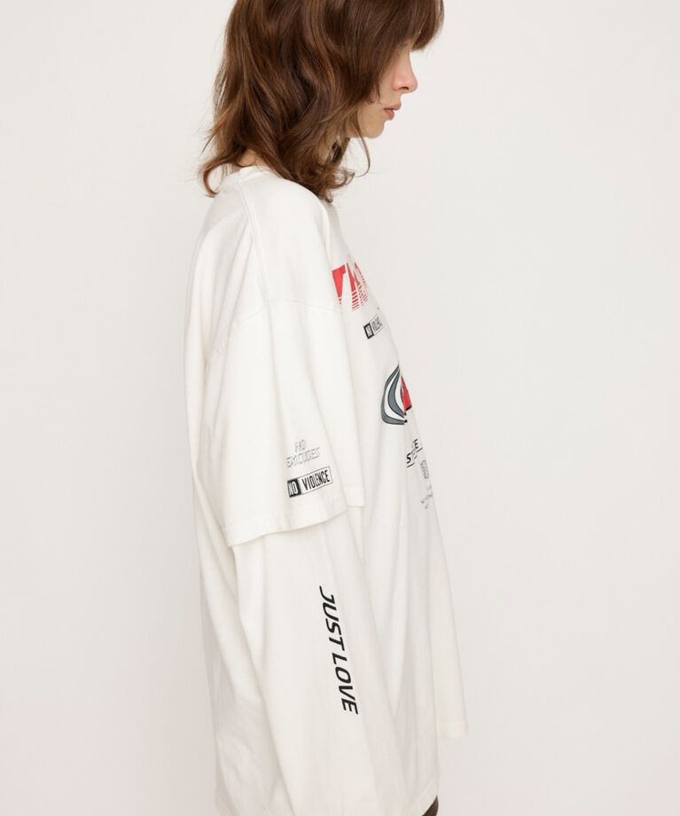 SLY「TM LAYERED C／N トップス」|Tシャツ・カットソー|